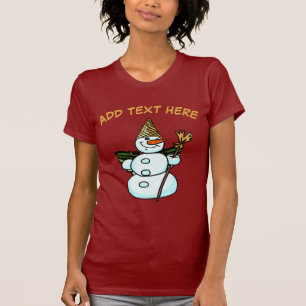 New Orleans Christmas Snowman, personalise T-Shirt