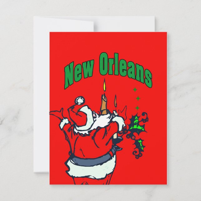 New Orleans Christmas Tree Holiday Card (Front)
