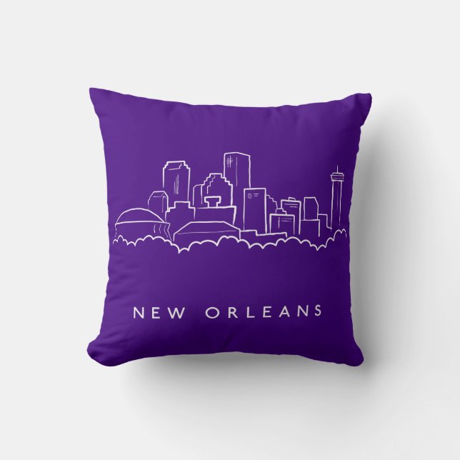 New Orleans City Skyline Cushion (Front)