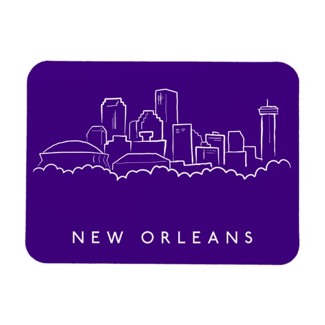 New Orleans City Skyline Magnet (Horizontal)