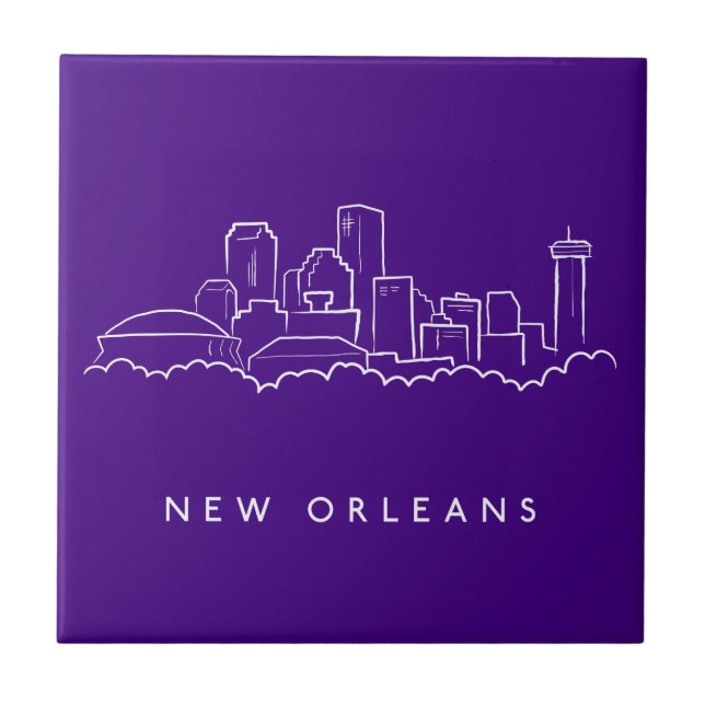 New Orleans City Skyline Tile (Front)