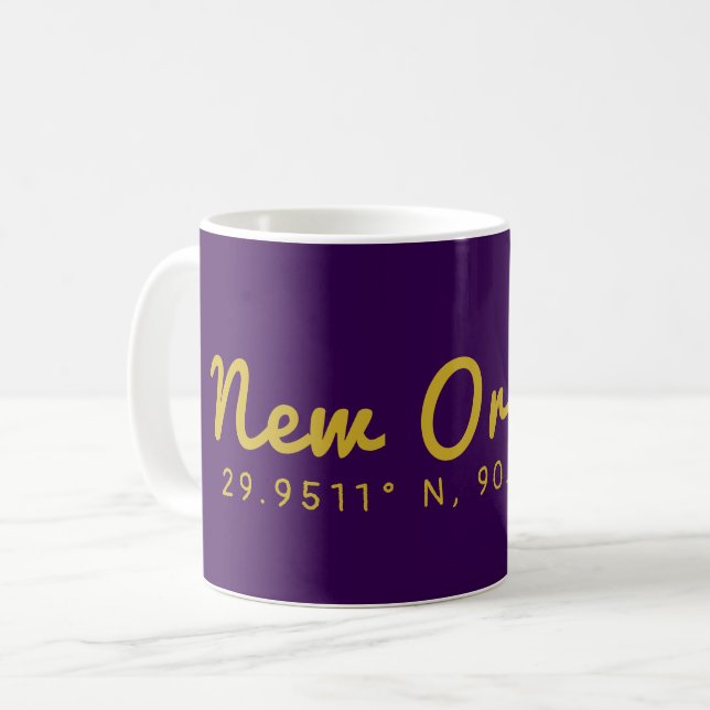 New Orleans Coordinates Coffee Mug (Front Left)