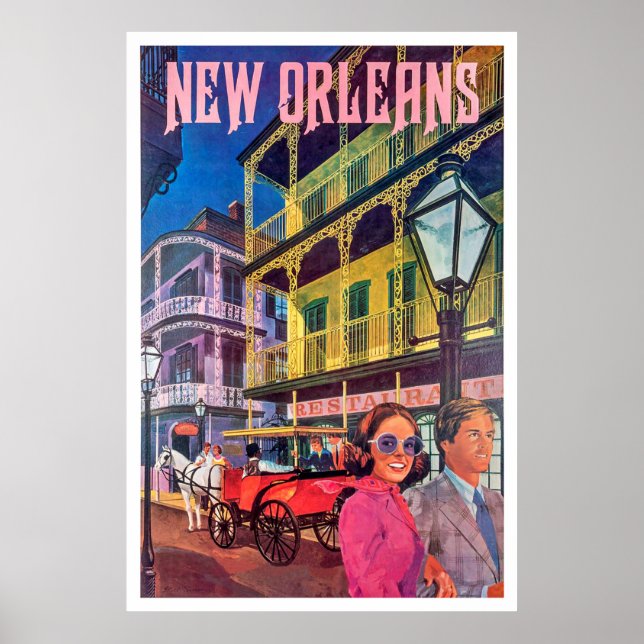 New Orleans, couple on walk Poster (Front)