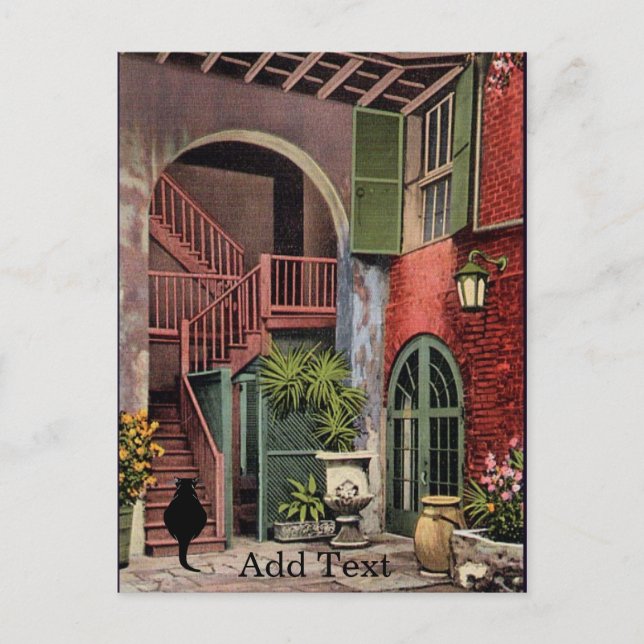 New Orleans Courtyard Patio Postcard (Front)