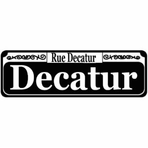 New Orleans Decatur St Sign Standing Photo Sculpture
