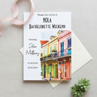 New Orleans Destination Bachelorette Weekend Invitation