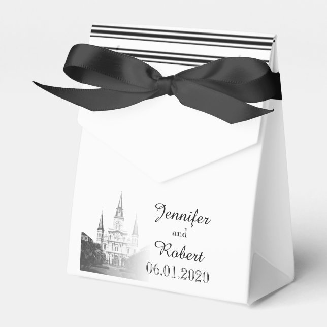 New Orleans Destination Wedding Favour Box (Front Side)