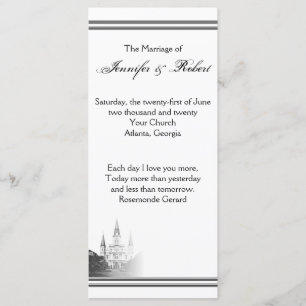 New Orleans Destination Wedding Program Programme