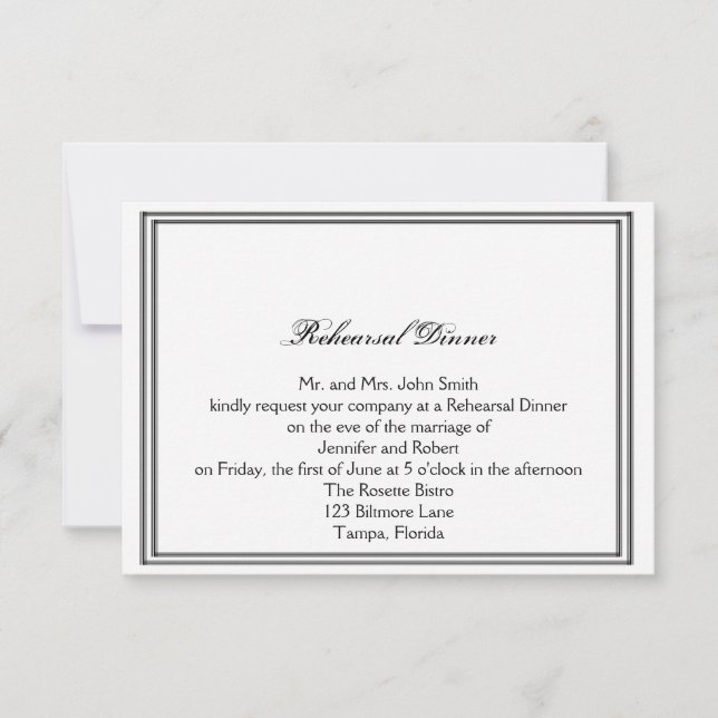 New Orleans Destination Wedding Rehearsal Dinner Invitation (Front)
