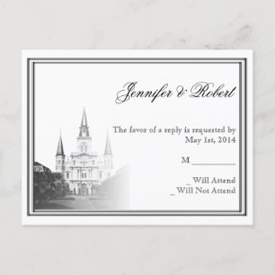 New Orleans Destination Wedding RSVP Postcard