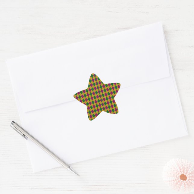 New Orleans Diamond Glitter Star Sticker (Envelope)