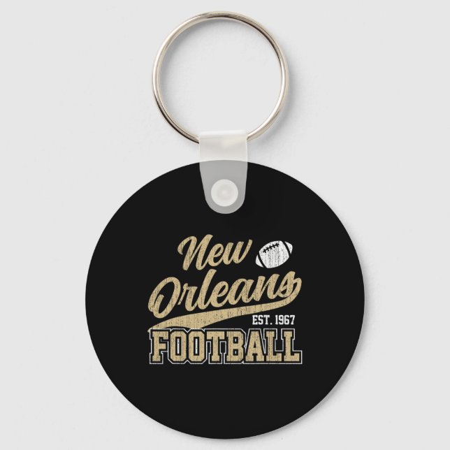 New Orleans Distressed Football Team Fan Srts  Key Ring (Front)