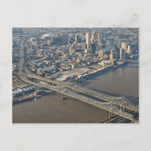 New Orleans Downtown Aerial Postcard