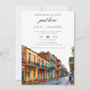 New Orleans Elopement Wedding Reception Invitation