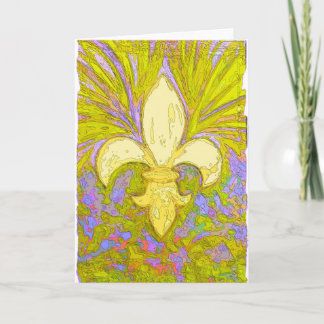 New Orleans Fleur De Lis Card