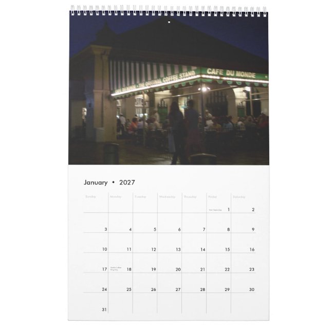 New Orleans, French Quarter 2012 Calendar (Jan 2027)