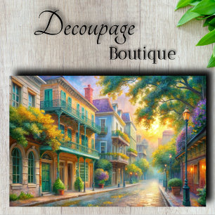 New Orleans French Quarter Decoupage Tissue Paper