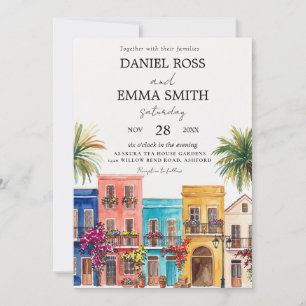 New Orleans French quarter Destination Wedding Invitation