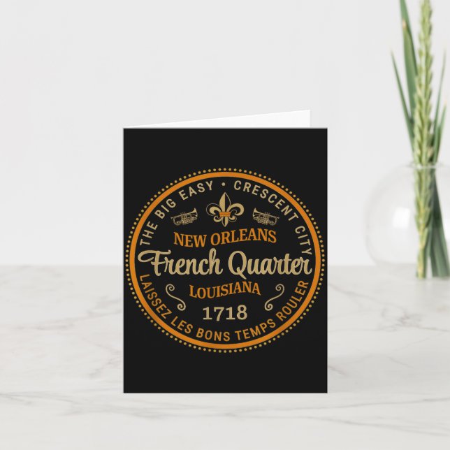 New Orleans French Quarter Laissez Les Bons Temps  Card (Front)