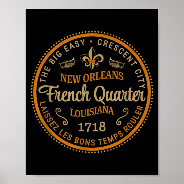 New Orleans French Quarter Laissez Les Bons Temps  Poster (Front)