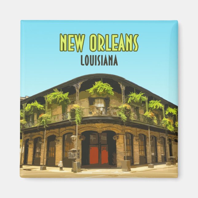New Orleans French Quarter Louisiana Magnet (Front)