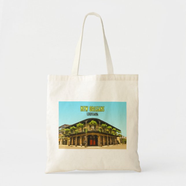 New Orleans French Quarter Louisiana Tote Bag (Front)