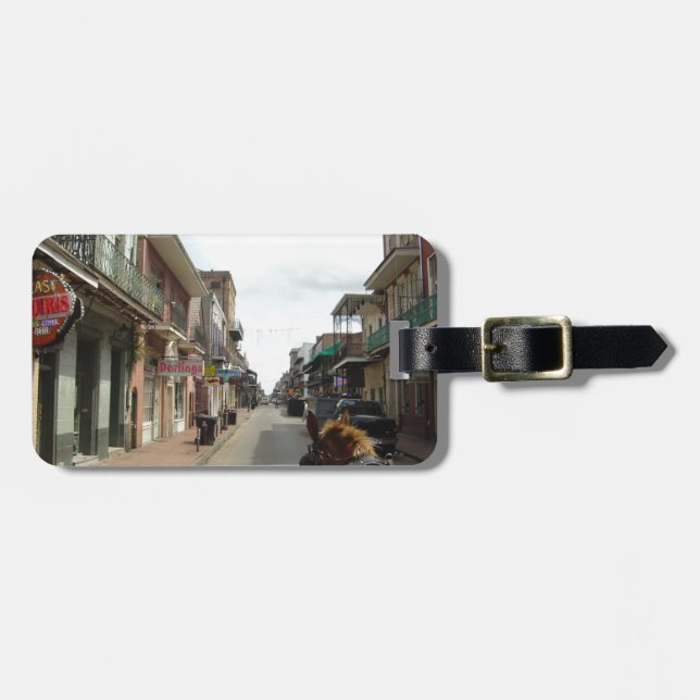 New Orleans French Quarter Luggage Tag (Front Horizontal)