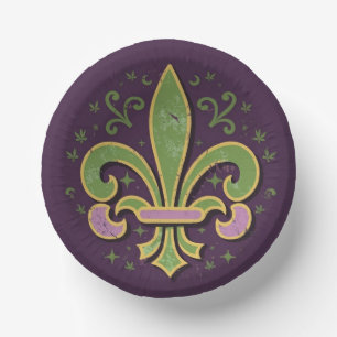 New Orleans French quater style fluer-de-tis Paper Plate