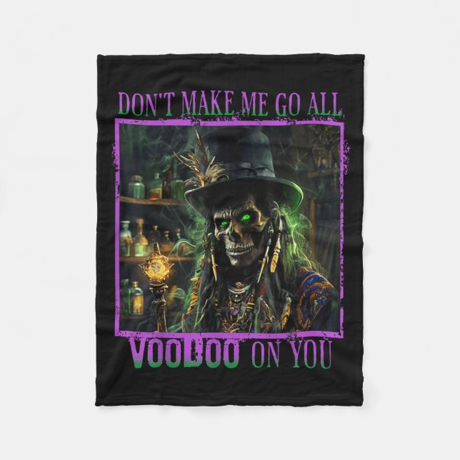 New Orleans Ghost Tour Y Priest Voodoo Mardi Gras  Fleece Blanket (Front)