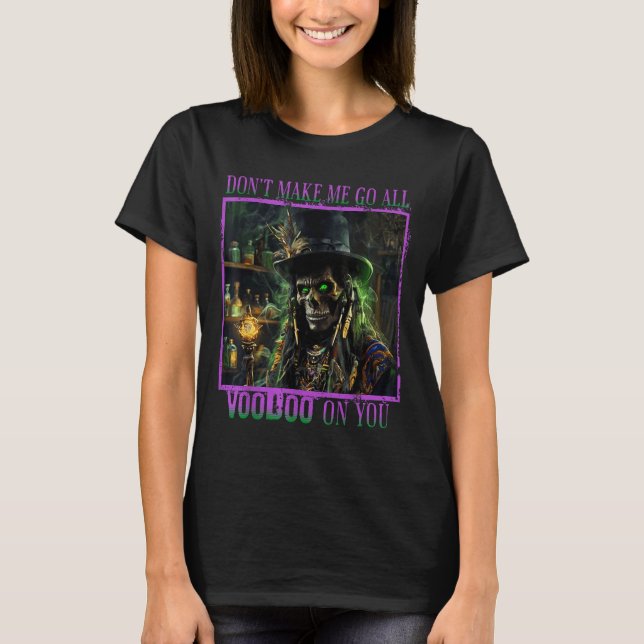 New Orleans Ghost Tour Y Priest Voodoo Mardi Gras  T-Shirt (Front)