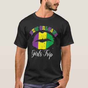New Orleans Girls Trip Mardi Gras Flag Women's Li T-Shirt