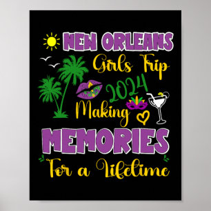 New Orleans Girls Trip Women Vacation Mardi Gras P Poster