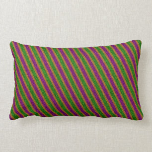 New Orleans Glitter Stripes Lumbar Cushion