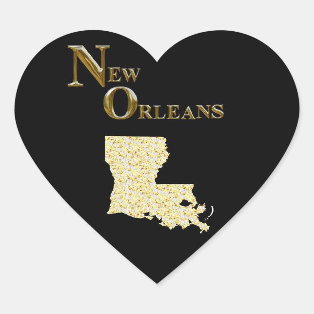 NEW ORLEANS HEART STICKER (Front)