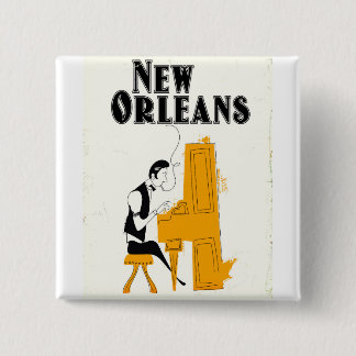 New Orleans Honky Tonk 15 Cm Square Badge