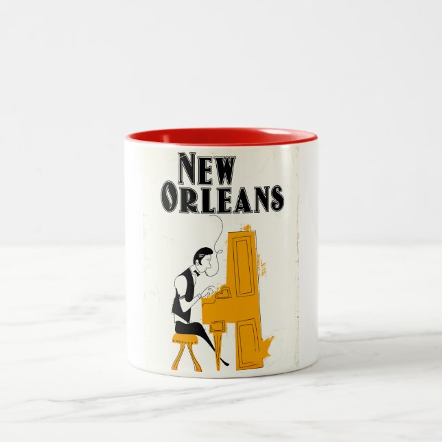 New Orleans Honky Tonk Two-Tone Coffee Mug (Center)