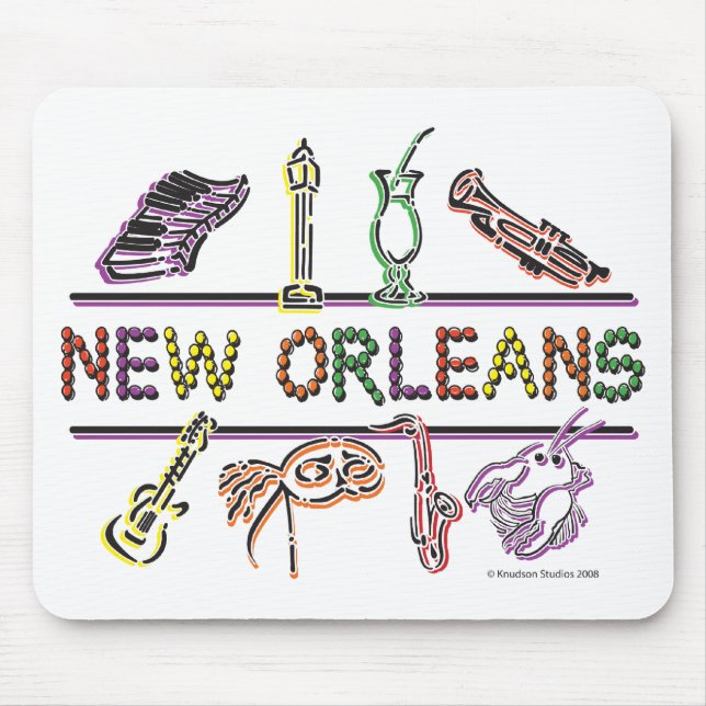 New-Orleans-ICONS- copy Mouse Mat (Front)