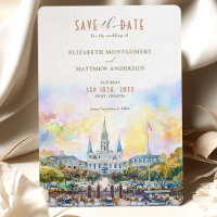 New Orleans Jackson Square Save the Date