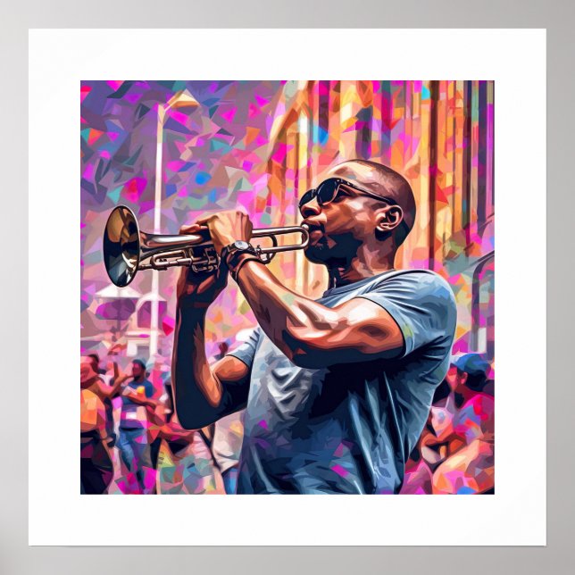 New Orleans Jazz | Brass Musician  Poster (Front)