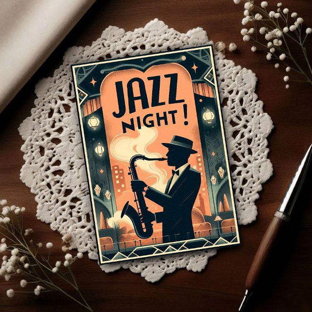 New Orleans Jazz Night – Vintage Art  Postcard (Creator Uploaded)