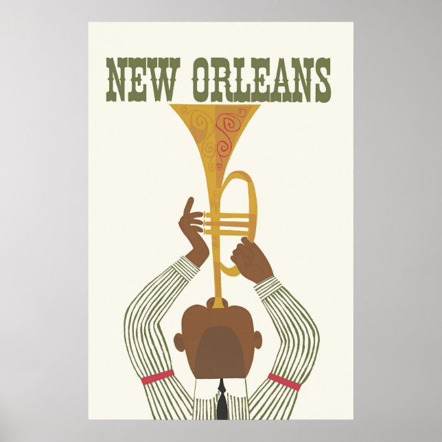 New Orleans,Jazz,Travel Poster (Front)