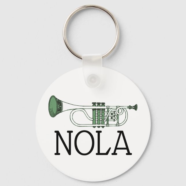 New Orleans Jazz Trumpet Keychain (Front)