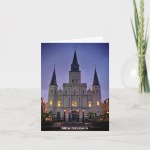 New Orleans, LA Cathedral Basilica, Jackson Square Card