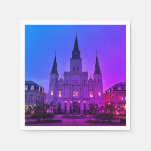 New Orleans, LA Cathedral Basilica, Jackson Square Napkin