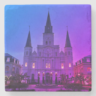 New Orleans, LA Cathedral Basilica, Jackson Square Stone Coaster