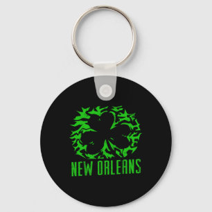 New Orleans La City Shamrock St Patricks Irish Pri Key Ring
