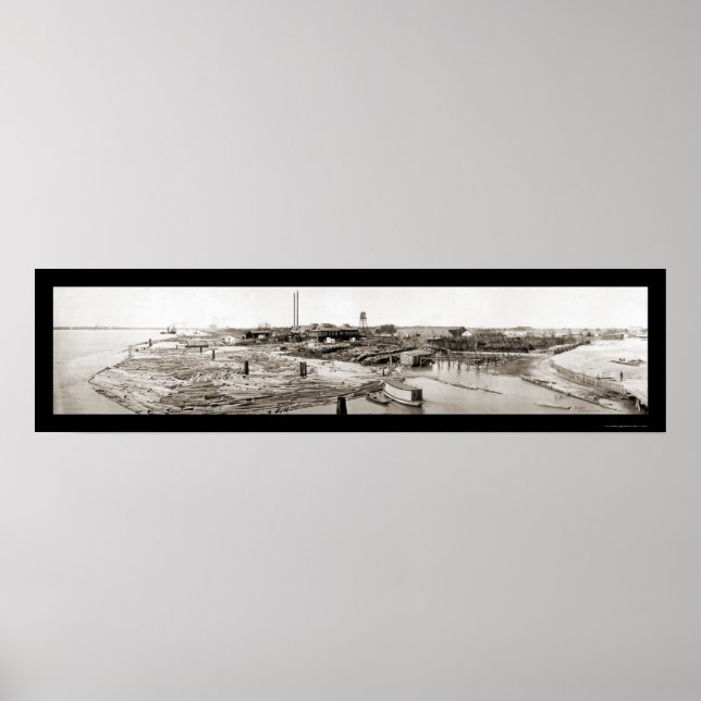 New Orleans LA Lumber Photo 1913 Poster (Front)