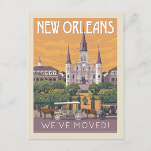New Orleans, LA We've Moved Invitation Postcard