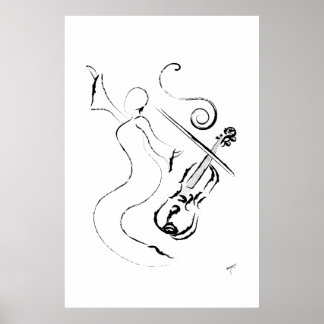 New Orleans Lady - Violin on Wrapped Canvas Poster