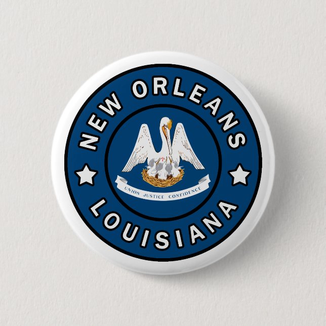 New Orleans Louisiana 6 Cm Round Badge (Front)